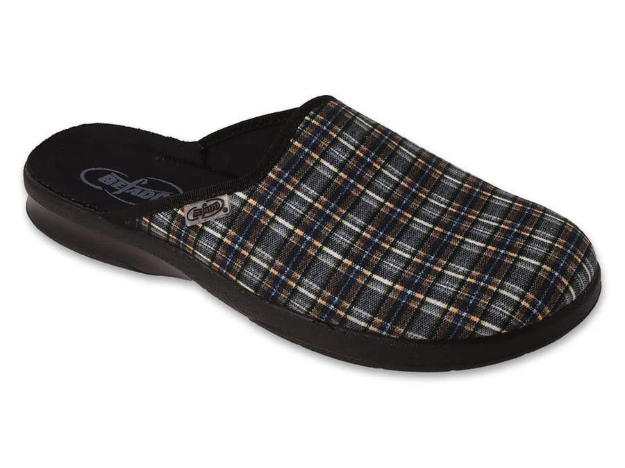 Obrázok z BEFADO 548M040 pánské pantofle LEON ZŠ káro