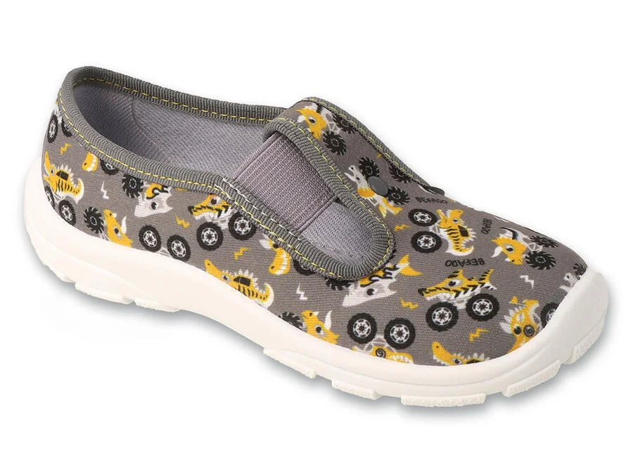 BEFADO 975X192 chlapecké bačkorky šedé dinoauta 26 975XY192_26