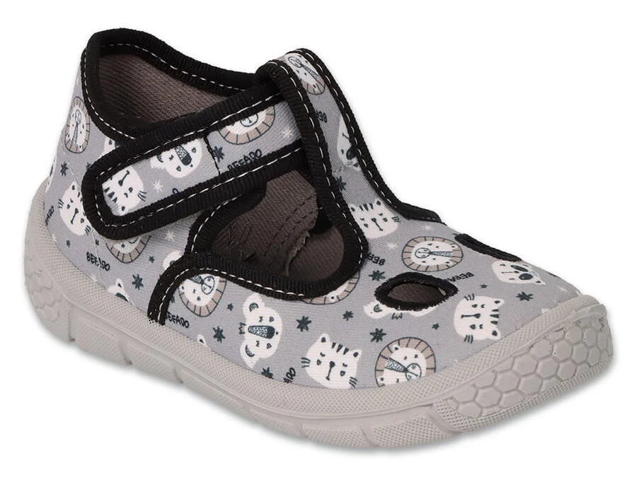 BEFADO 630P012 chlapecké bačkorky šedé ZOO 21 630P012_21