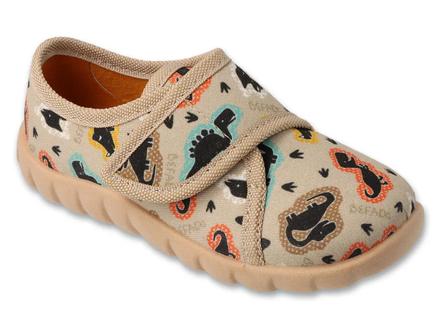 Obrázok z BEFADO 457P002 chlapecké bačkorky béžové dino