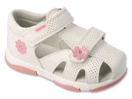 Obrázok z BEFADO 170P105 dívčí sandálky FLOWER stříbrné