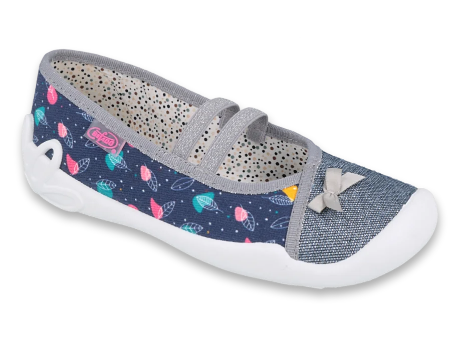 BEFADO 116Y287 dievčenské balerínky modré medúzy 35 116Y287_35