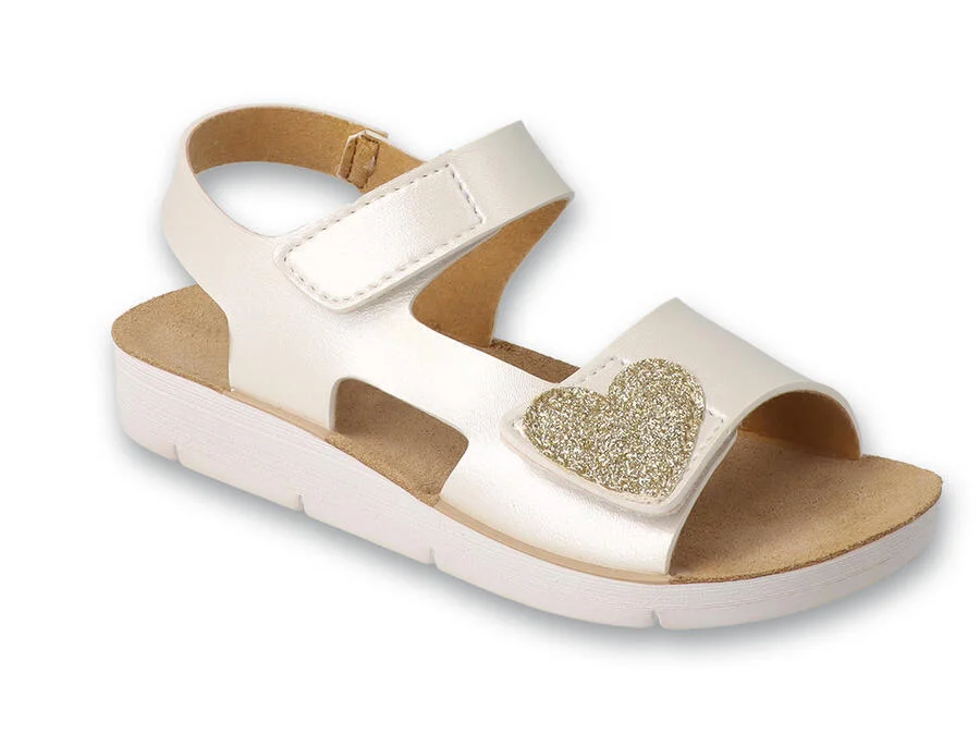 BEFADO 068Y007 dívčí sandálky CLIP srdíčko 28 068Y007_28