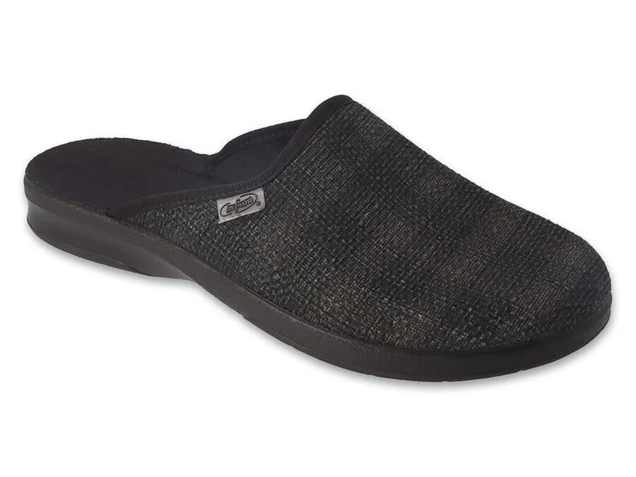 BEFADO 548M038 pánske papuče LEON Základná škola čierna 46 548M038_46