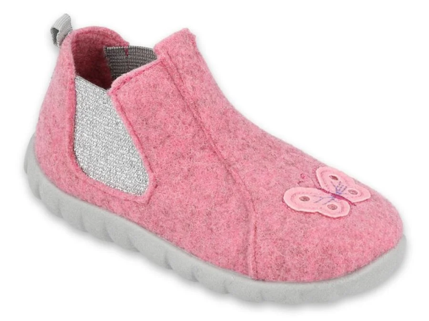 Obrázok z BEFADO 546P024 dievčenské ružové papuče s motýlikom