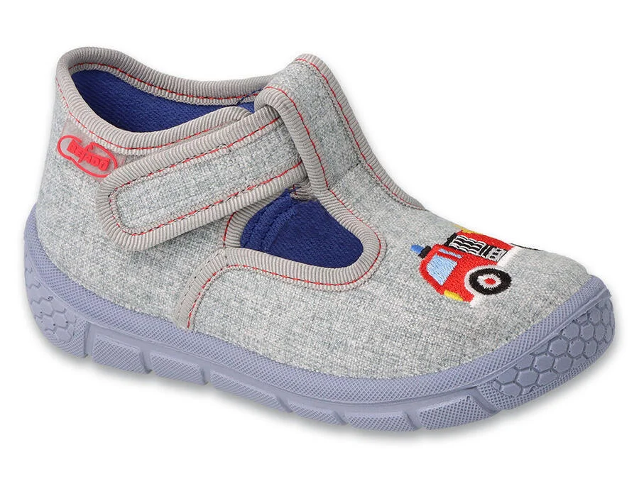 BEFADO 631P012 chlapčenské papuče sivé hasičské 20 631P012_20