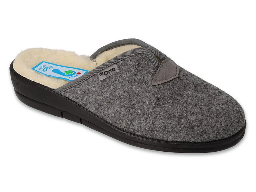 BEFADO 9D634 Dr ORTO dámske papuče sivá ovčia koža 38 937D634_38