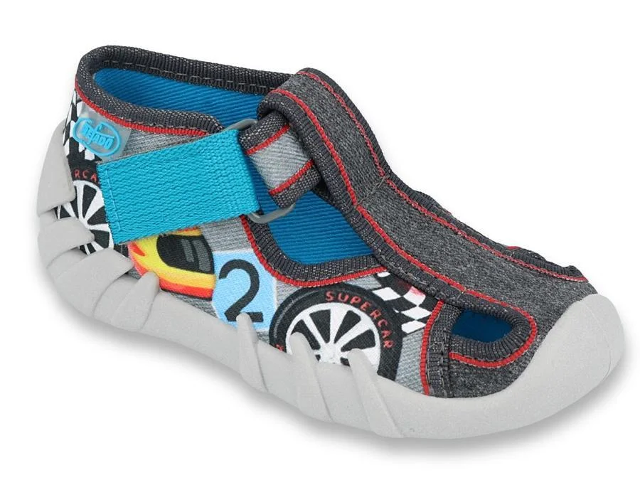 BEFADO 190P096 chlapci na suchý zips šedá SUPER CAR 18 190P096_18