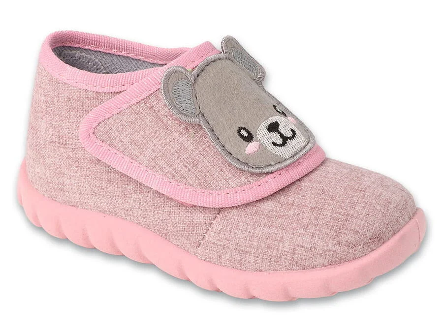 BEFADO 454P037 dívčí bačkorky SZ růžové méďa 22 454P037_22