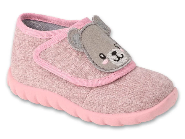 Obrázok z BEFADO 454P037 dívčí bačkorky SZ růžové méďa