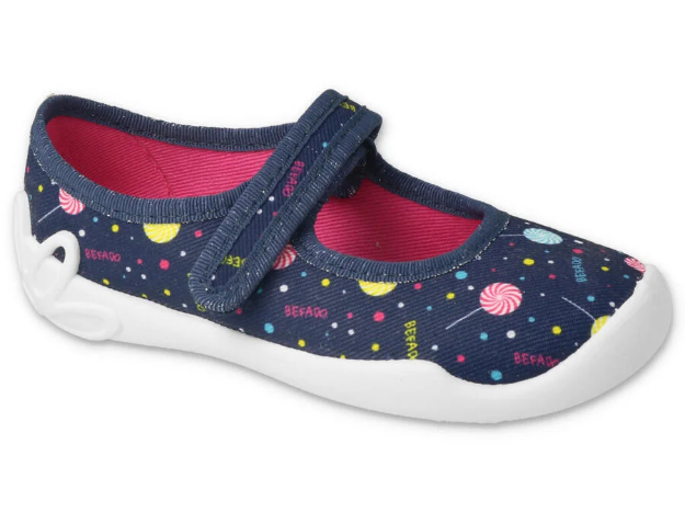 Obrázok z BEFADO 114X508 dievčenské balerínky tmavomodré
