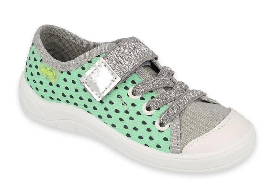 BEFADO 1X189 dievčenské tenisky 1SZ zelené bodky 25 251X189_25