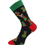 Obrázok z LONKA Ponožky slabé vánoční DAMER obrázkové s motivem PONOŽEK (3 páry)