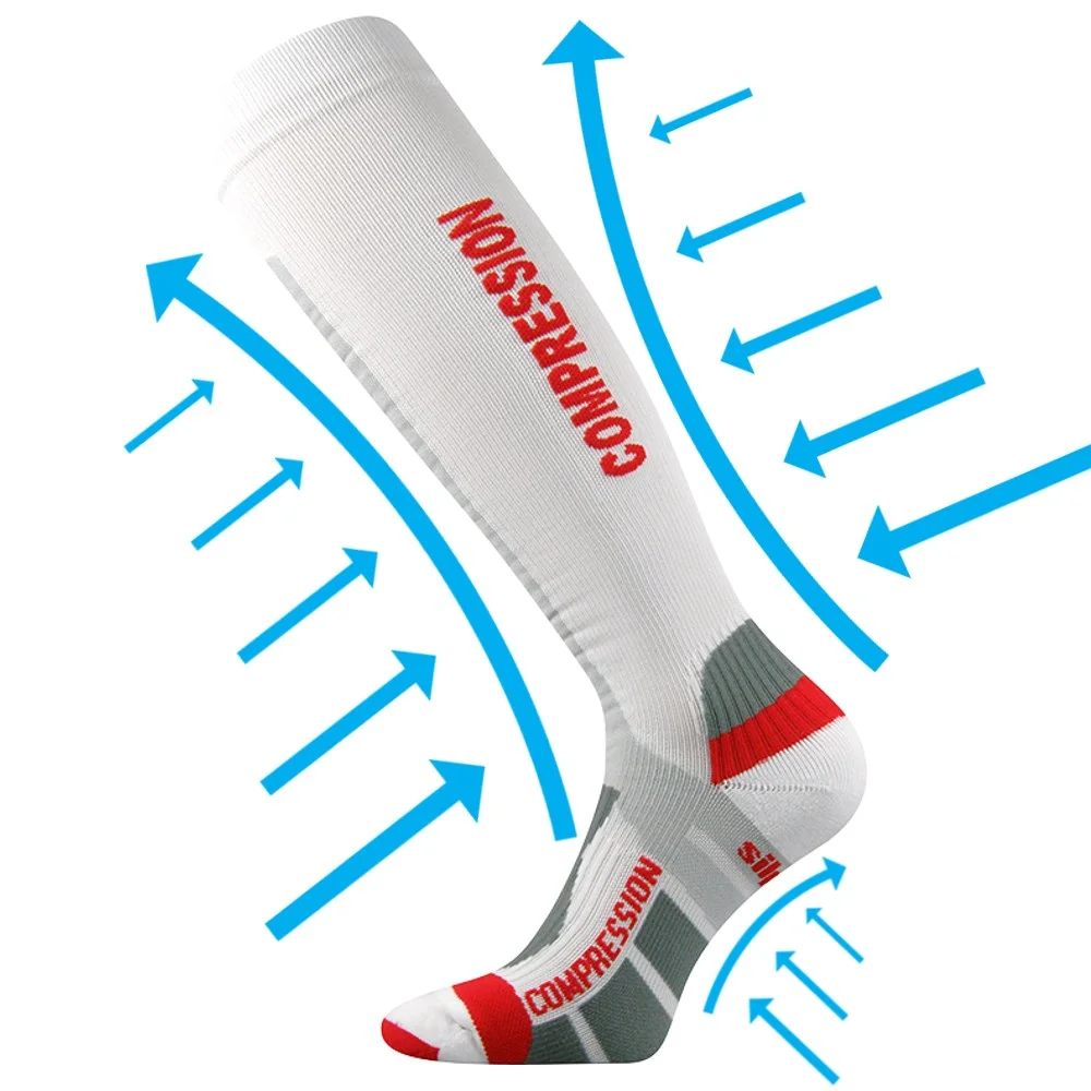 VOXX kompresné ponožky Signal white-red 1 pár 43-46 103461