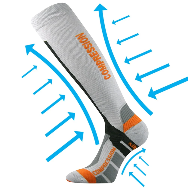 Obrázok z VOXX Signal kompresné ponožky svetlo šedé 1 pár