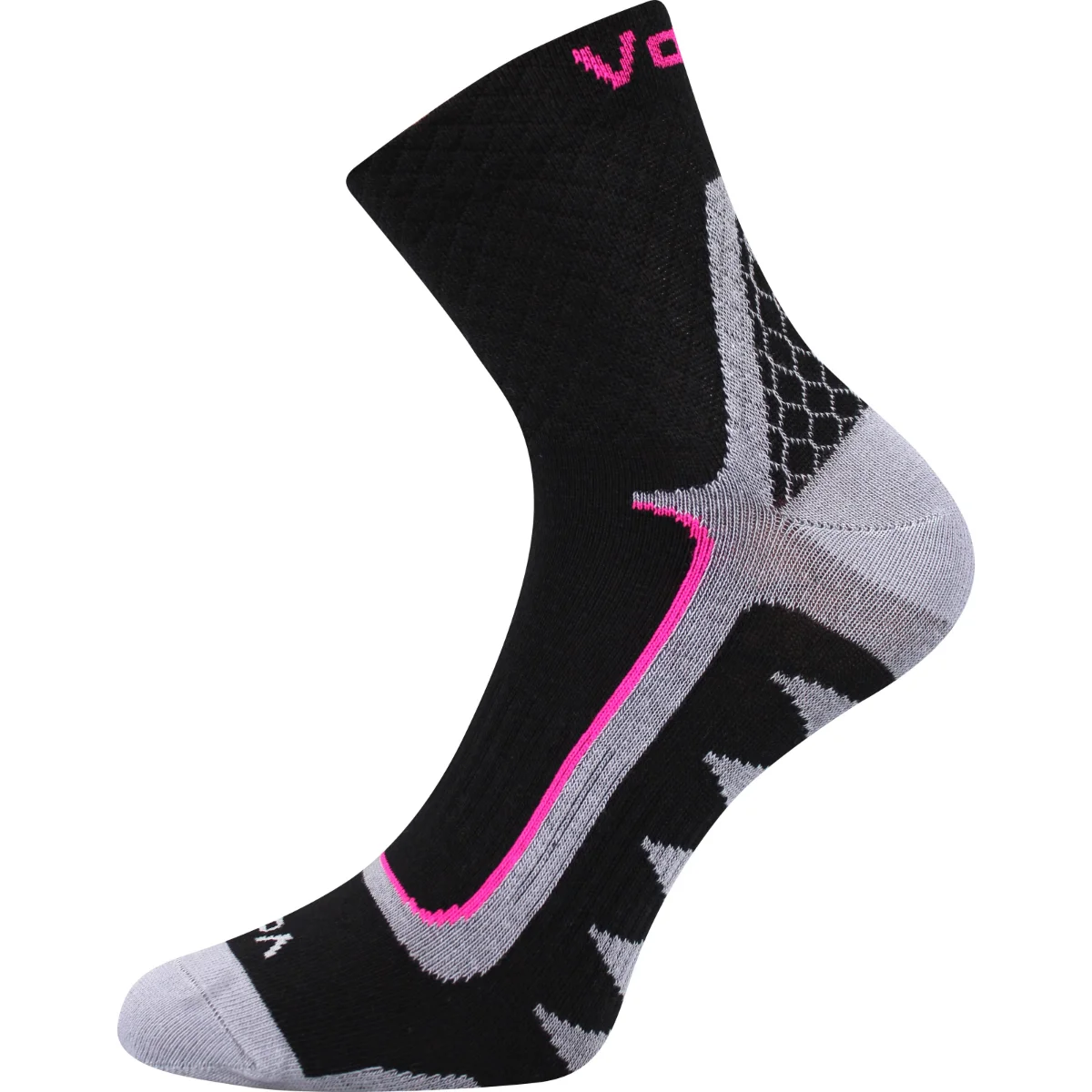 VOXX ponožky Kryptox black-magenta 3 páry 39-42 111202