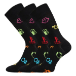 Obrázok z LONKA Ponožky společenské vtipné TWIDOR s obrázky výstražných KONTROLEK (3 páry)