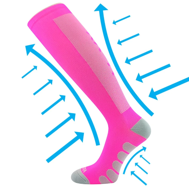 Obrázok z VOXX kompresné ponožky Formig neónovo ružové 1 pár