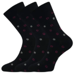 Obrázok z Ponožky LONKA Flowrana black 3 páry