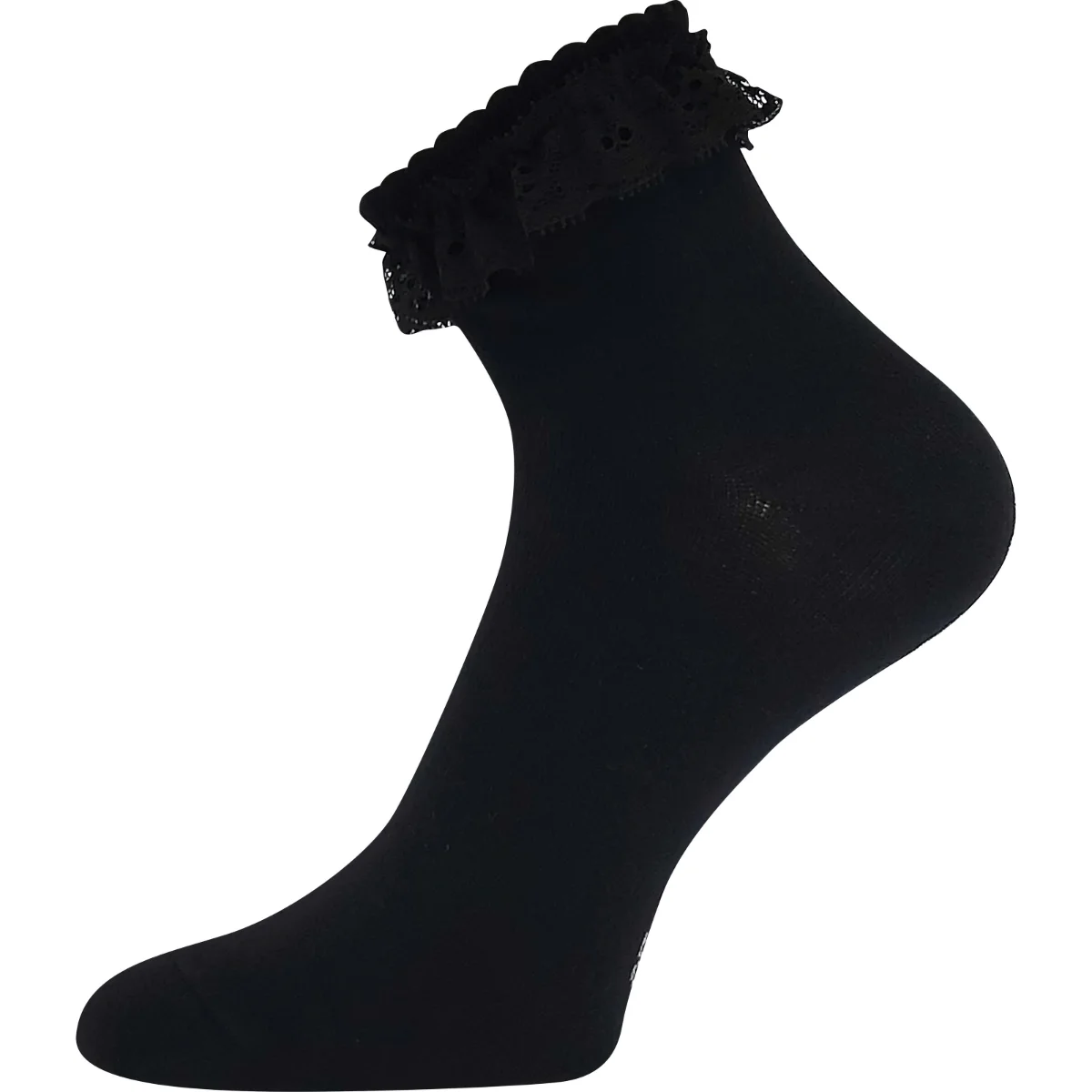 BOMA Ponožky dámské bavlněné zdobené krajkou KRAJKA černé (3 páry) 39-42 120819