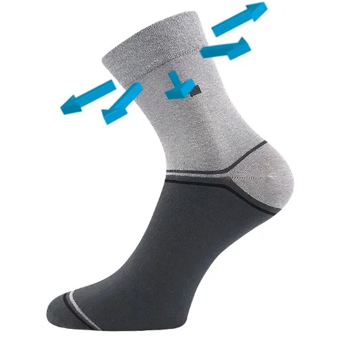 LONKA Ponožky medicine bavlněné ROGER 01 šedé (3 páry) 43-46 121026