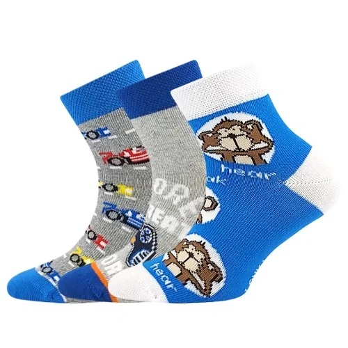 LONKA Ponožky dětské DEDOTIK letní CHLAPECKÉ mix G (3 páry) 35-38 121047