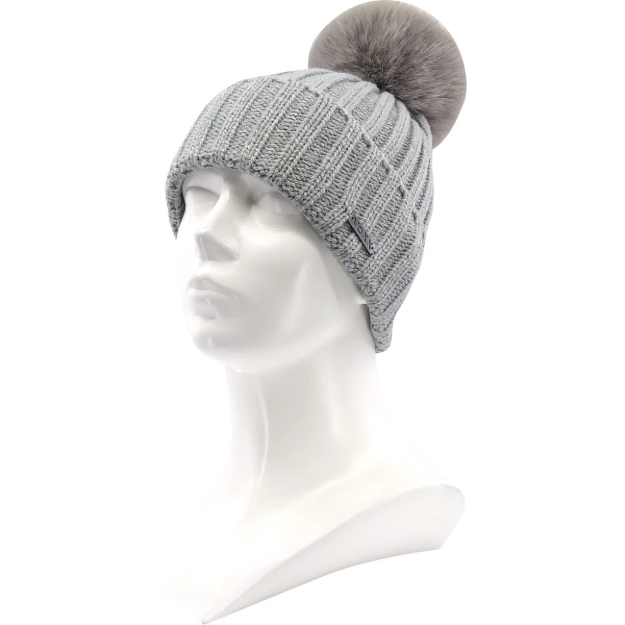 Obrázok z VOXX Čepice dámská pletená KORANDA s viskózou SVĚTLE ŠEDÁ