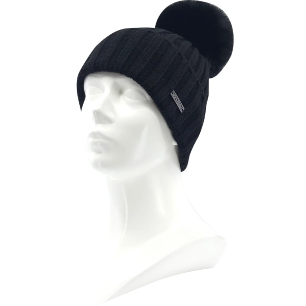 Obrázok z VOXX Čepice dámská pletená KORANDA s viskózou ČERNÁ