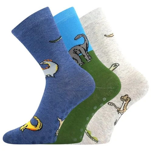 BOMA Ponožky dětské FILIP 07 ABS obrázkové MIX CHLAPECKÉ (3 páry) 35-38 124647