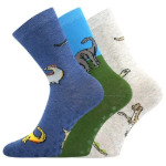 Obrázok z BOMA Ponožky dětské FILIP 07 ABS obrázkové MIX CHLAPECKÉ (3 páry)
