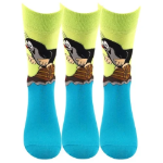 Obrázok z BOMA Ponožky společenské KR 211 s obrázkem Krtka ZELENÉ (3 páry)