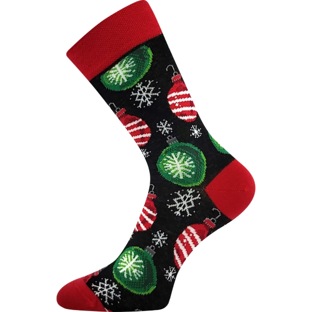 Obrázok z LONKA Ponožky slabé vánoční DAMER obrázkové s VÁNOČNÍMI OZDOBAMI (3 páry)