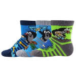 Obrázok z BOMA Ponožky kojenecké KRTEČEK obrázkové mix pro kluky (3 páry)