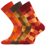 Obrázok z LONKA Ponožky bavlněné kostkované DEKOSTKAN se stříbrem MIX B (3 páry)