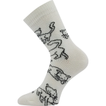 Obrázok z BOMA Ponožky zimní vlněné KOČKANA s viskózou SMETANOVÉ