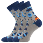 Obrázok z LONKA Ponožky společenské vtipné DEVIVE s obrázky GYM (3 páry)