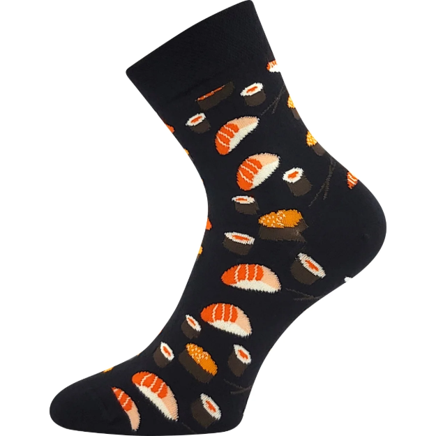 Obrázok z LONKA Ponožky společenské vtipné DEVIVE s obrázky SUSHI (3 páry)