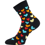 Obrázok z LONKA Ponožky společenské vtipné DEVIVE s obrázky SRDÍČEK (3 páry)