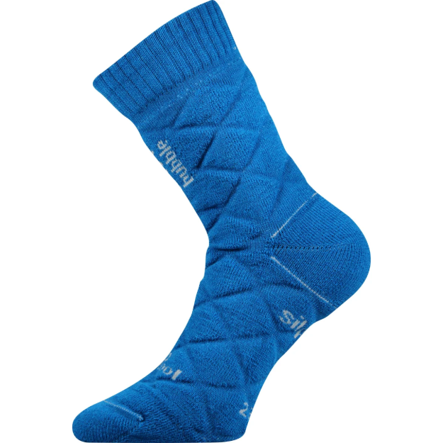 Obrázok z VOXX Ponožky silné dvouvrstvé z merino FORCE s ionty stříbra MODRÉ