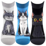 Obrázok z BOMA Ponožky dámské letní MICKA 01 s kočkami MIX B (3 páry)