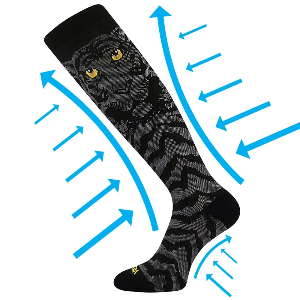 VOXX Podkolenky kompresní ENDOR s ionty stříbra ČERNÉ 35-38 125146