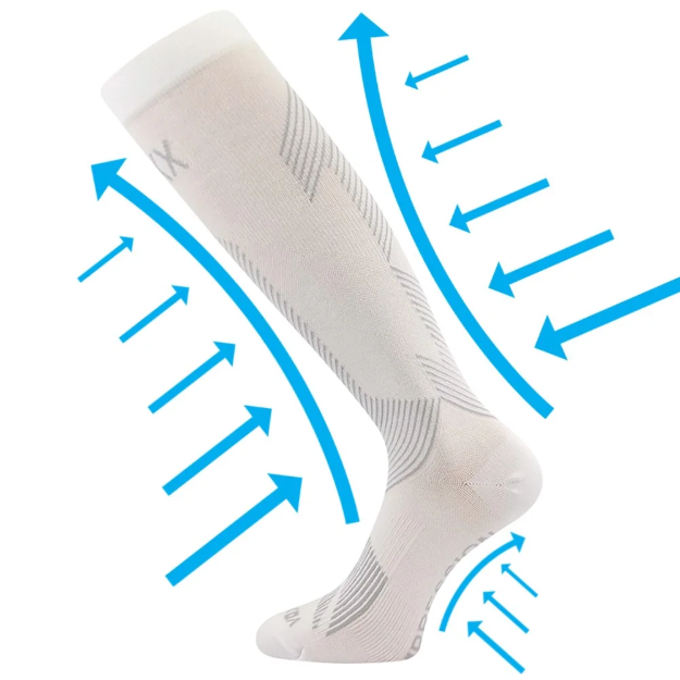 Obrázok z VOXX Podkolenky kompresní bambusové EDICT s ionty stříbra BÍLÉ