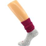 Obrázok z VOXX Ponožky dámské zimní NARVIK s merinem a alpakou TMAVĚ RŮŽOVÉ
