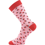 Obrázok z LONKA Ponožky společenské vtipné DEVIVE s obrázky JAHOD (3 páry)