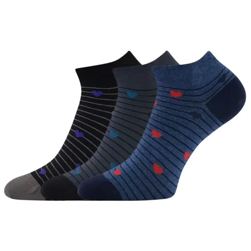 LONKA Ponožky dámské krátké bavlněné FAXI mix B (3 páry) 35-38 125589