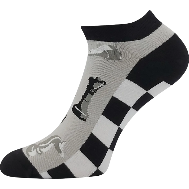 Obrázok z LONKA Ponožky barevné DEWOW s obrázky ŠACHY (3 páry)