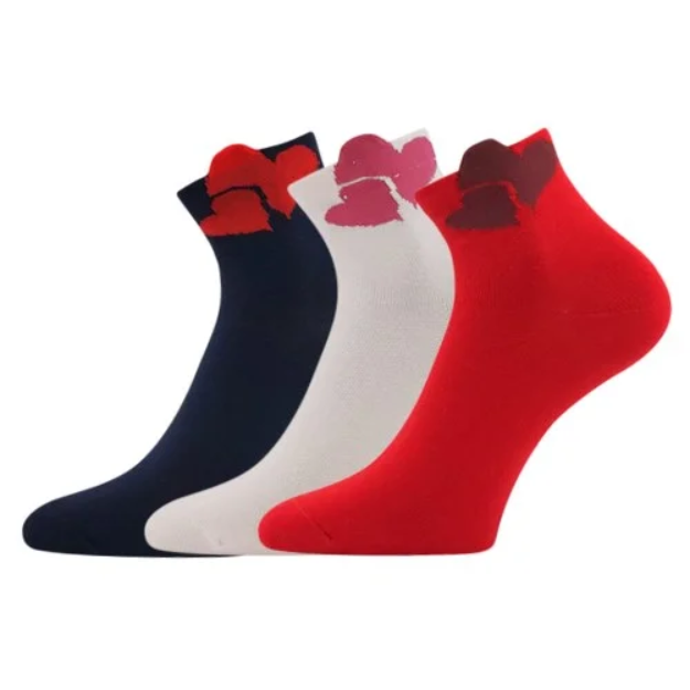 Obrázok z LONKA Ponožky dámské ESRDCANA s obrázky SRDÍČEK mix A (3 páry)