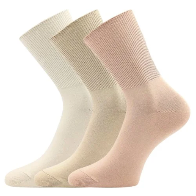 Obrázok z LONKA Ponožky dámské HARMONA s medicine lemem MIX BAREV (3 páry)