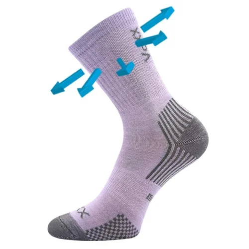 VOXX Ponožky dětské slabé z merino OPTIMALIK s ionty stříbra SVĚTLE FIALOVÉ (3 páry) 35-38 125872