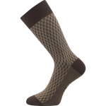 Obrázok z LONKA Ponožky pánské společenské ŽERYK s bavlnou HNĚDÉ (3 páry)